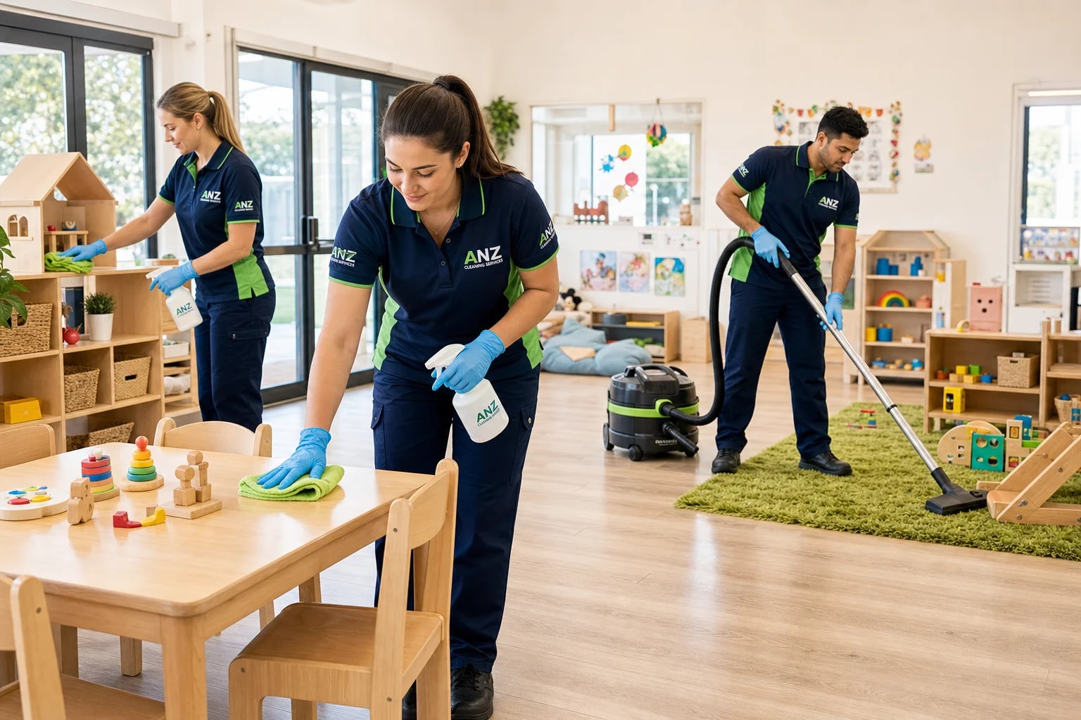 ANZ Childcare Cleaning Professional with Cleaning Supplies