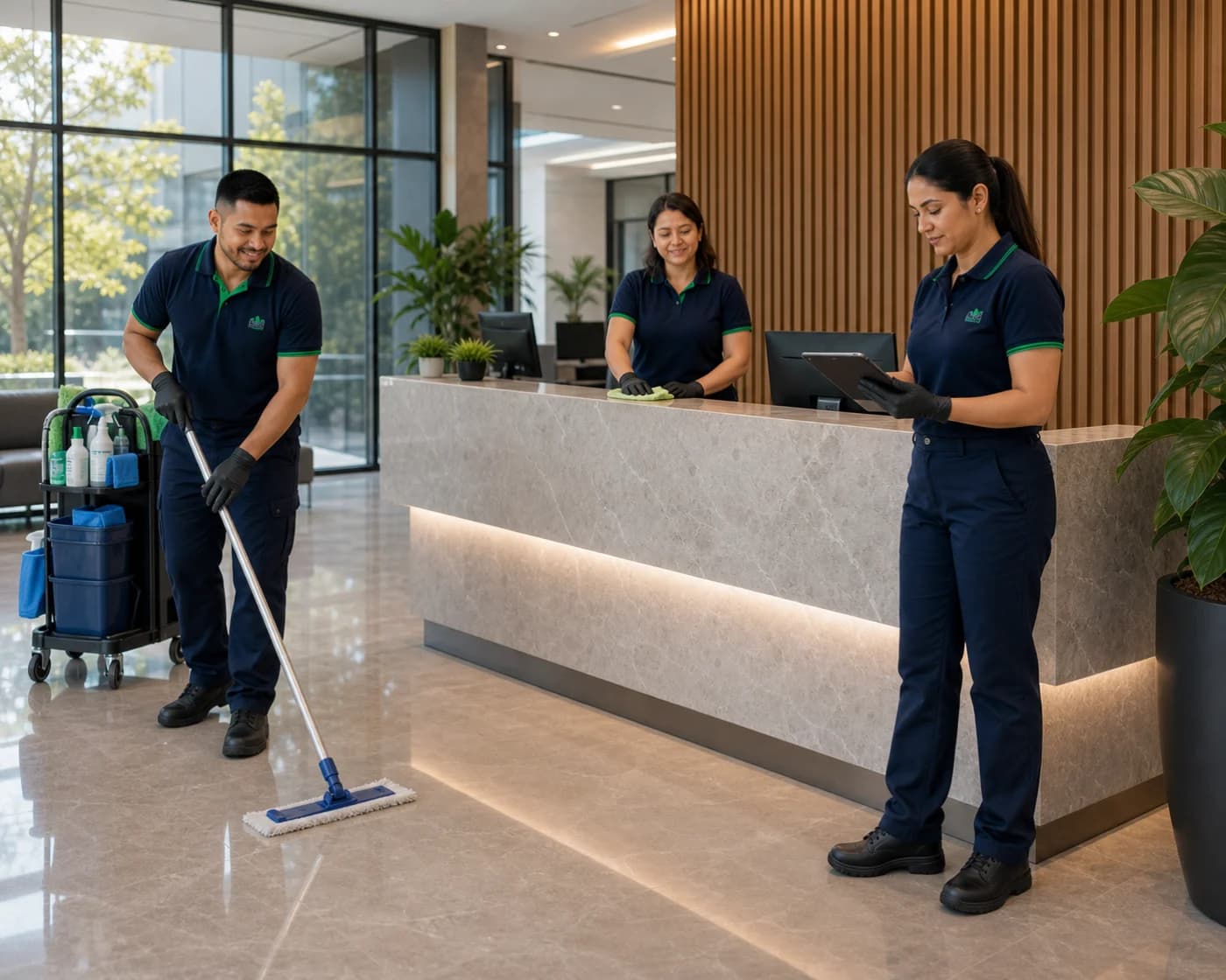 Commercial reception cleaning Parramatta — ANZ