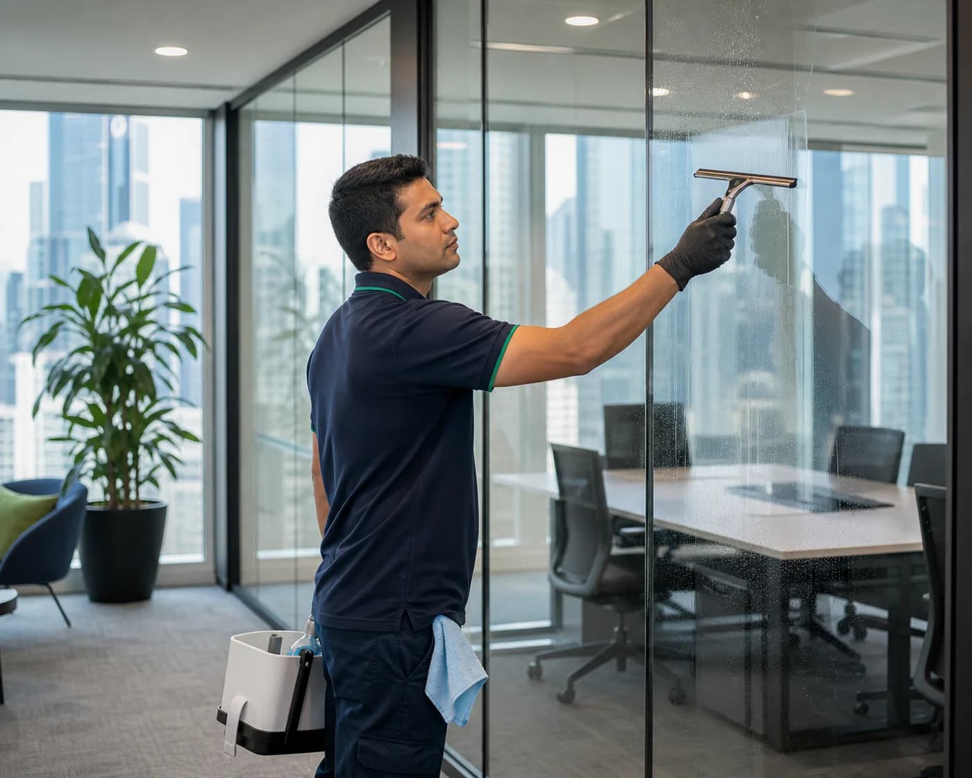 Eco-friendly glass and facade cleaning Parramatta — Green Star building