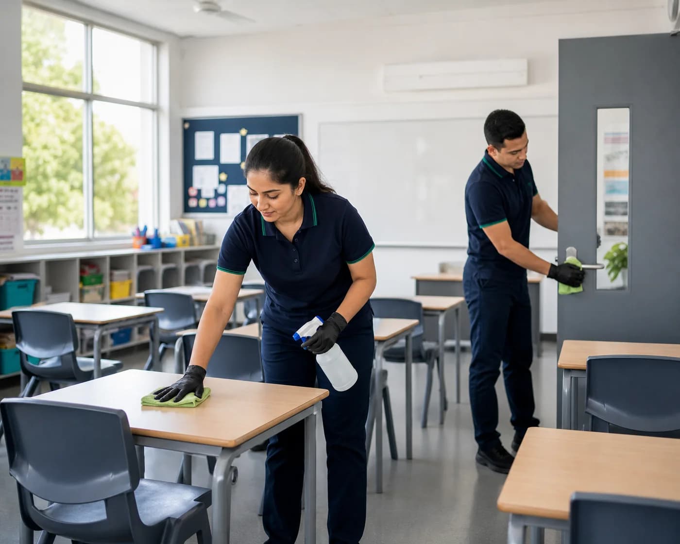 School classroom cleaning in Parramatta — ANZ education facility cleaners