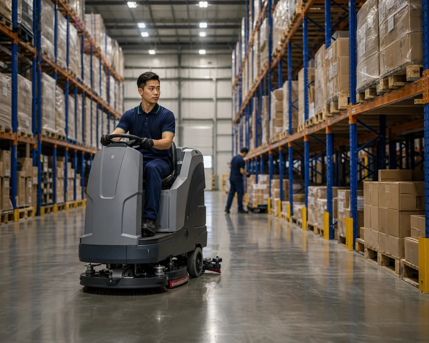 Industrial floor scrubbing in Parramatta Granville Camellia — ANZ industrial cleaning